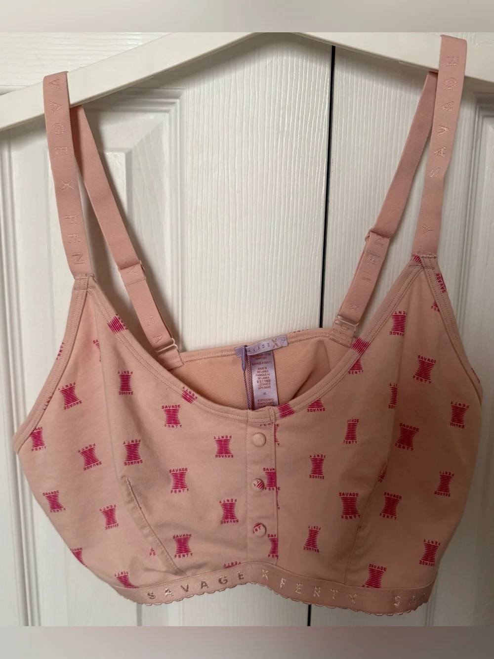 Savage X Fenty Blush Pink & Hot Pink Nursing Bra Bralette Rihanna